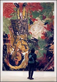 Georg Baselitz's Elke 1965 - You can see here how big this painting is!