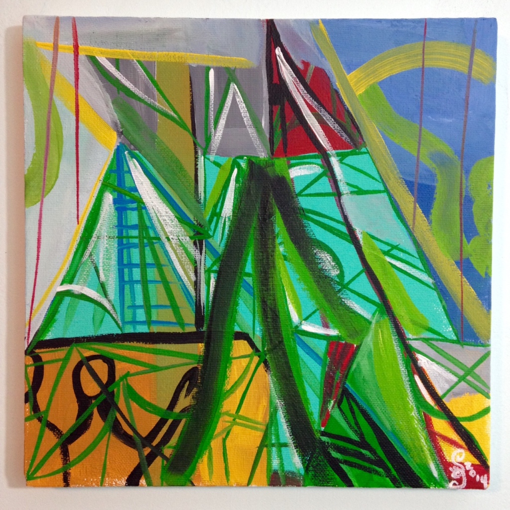 Meet Me There- Tribute to Amy Sillman Linda Cleary 2014 Acrylic on Canvas