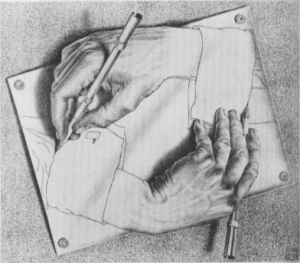 Drawing Hands- M.C. Escher